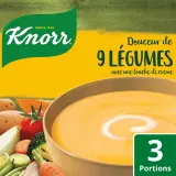 KNORR Soupe déshydratée douceur de 9 légumes touche de crème