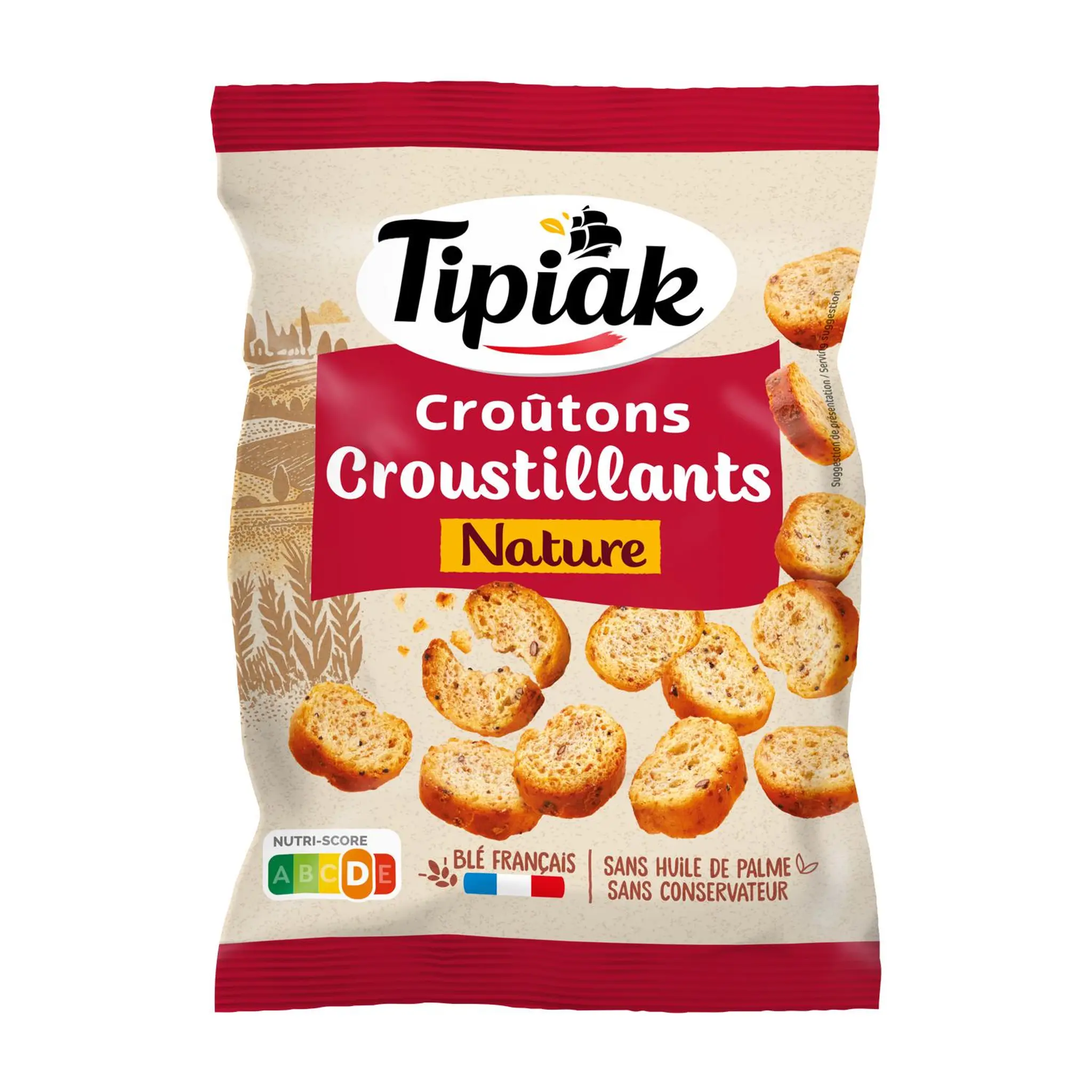 TIPIAK Croûtons de pain croustillants nature