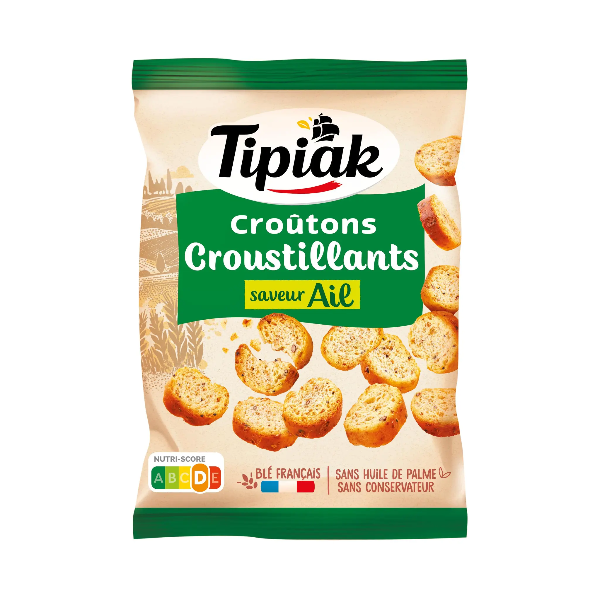 TIPIAK Croûtons croustillants à l'ail