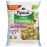 TIPIAK Croûtons ail et fines herbes croustillants spécial salade