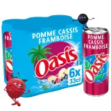 OASIS Boisson aux fruits saveur pomme cassis framboise boîtes