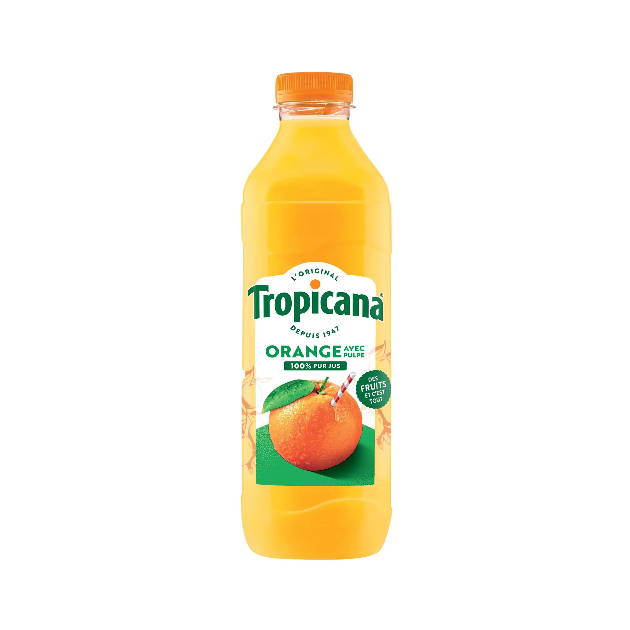 TROPICANA Pur jus 100% orange avec pulpe