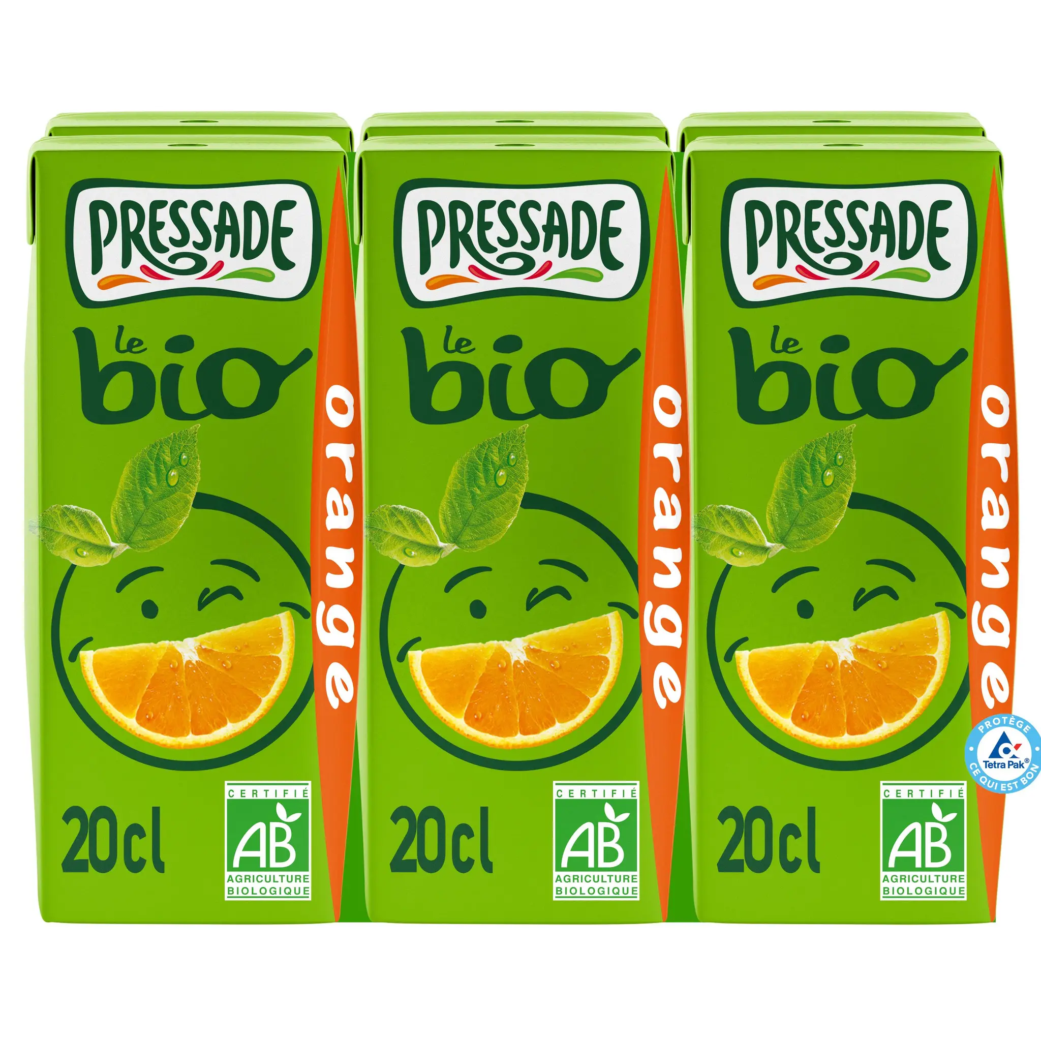 PRESSADE Nectar d'orange bio sans pulpe briquette