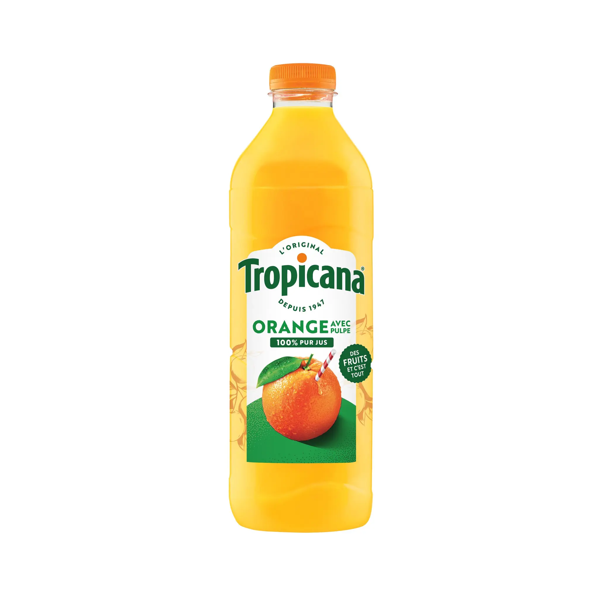 TROPICANA Jus pure premium 100% orange avec pulpe