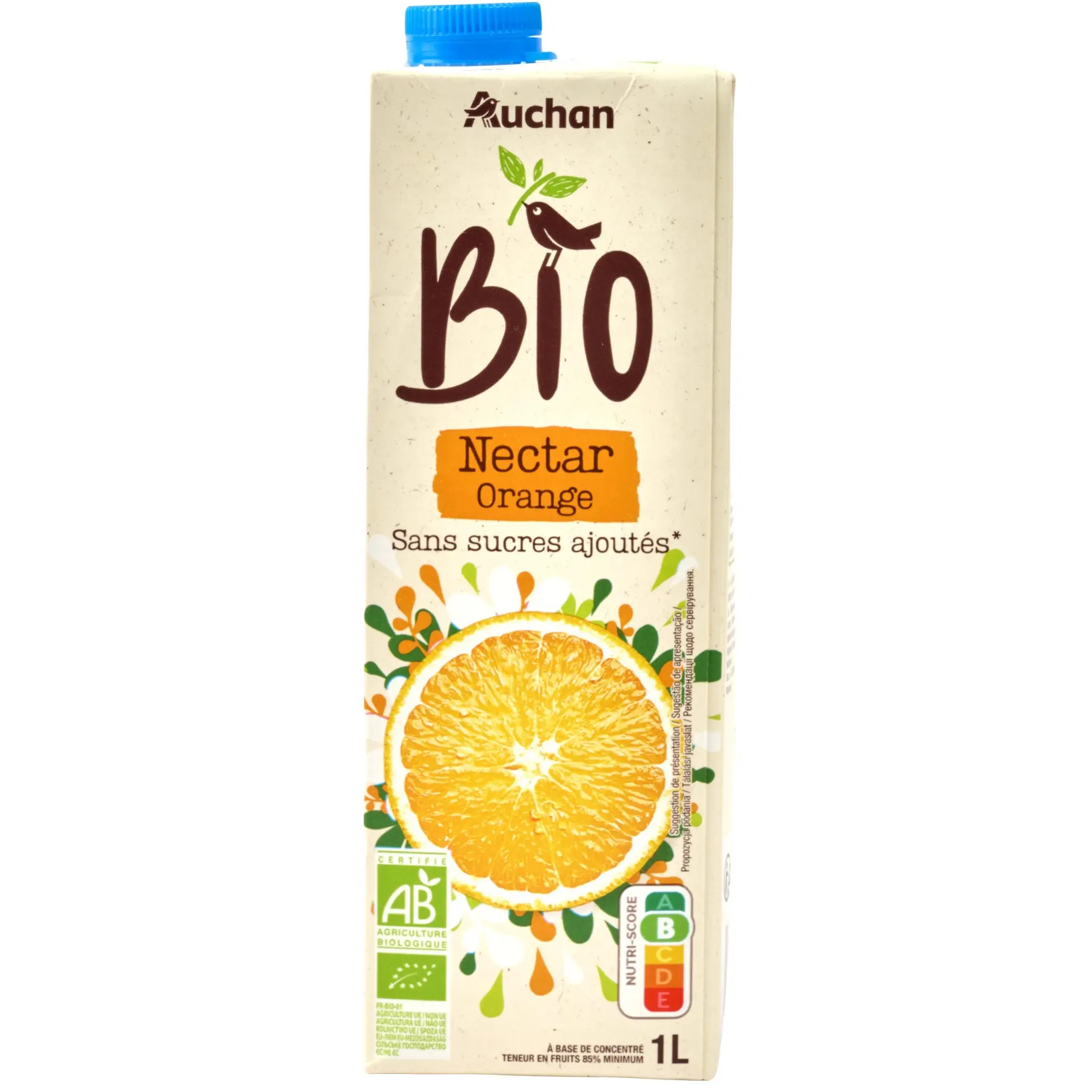 AUCHAN BIO Nectar d'orange