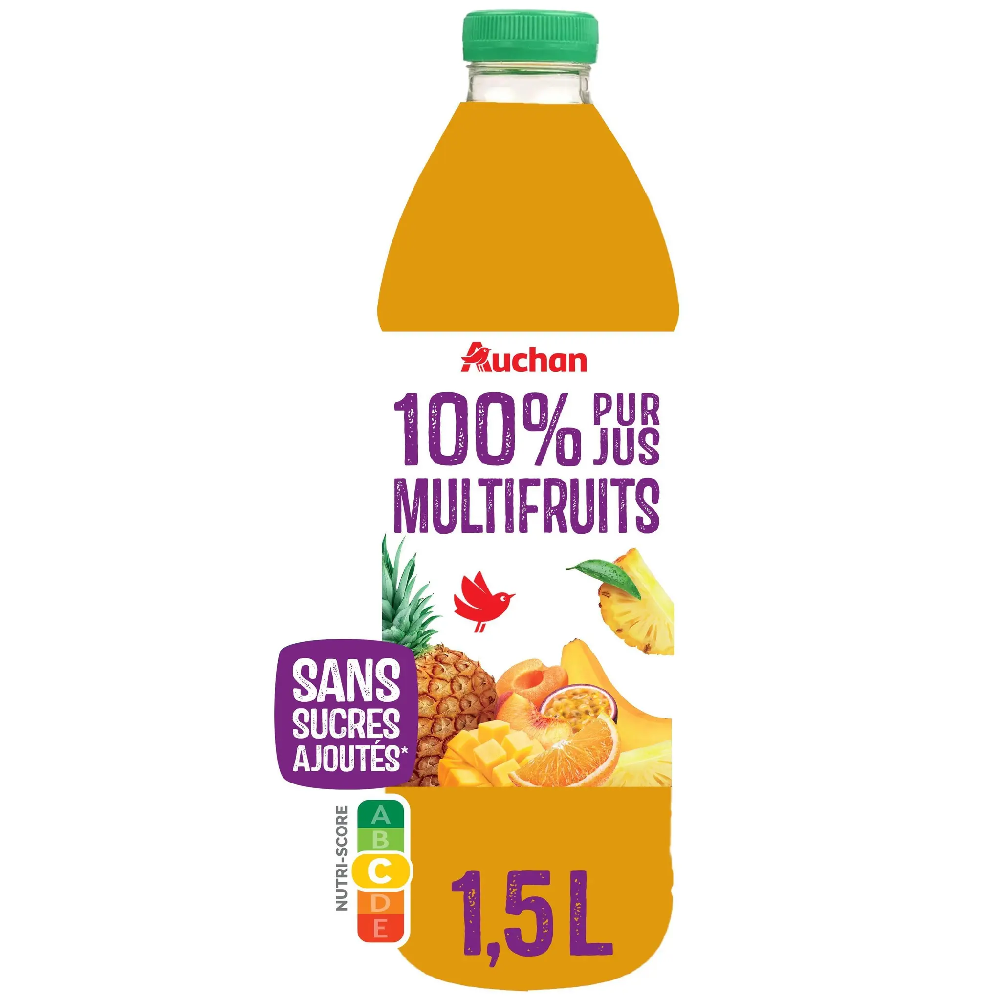AUCHAN Pur jus multifruits
