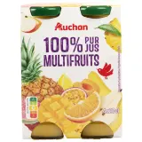 AUCHAN Pur jus multifruits bouteilles