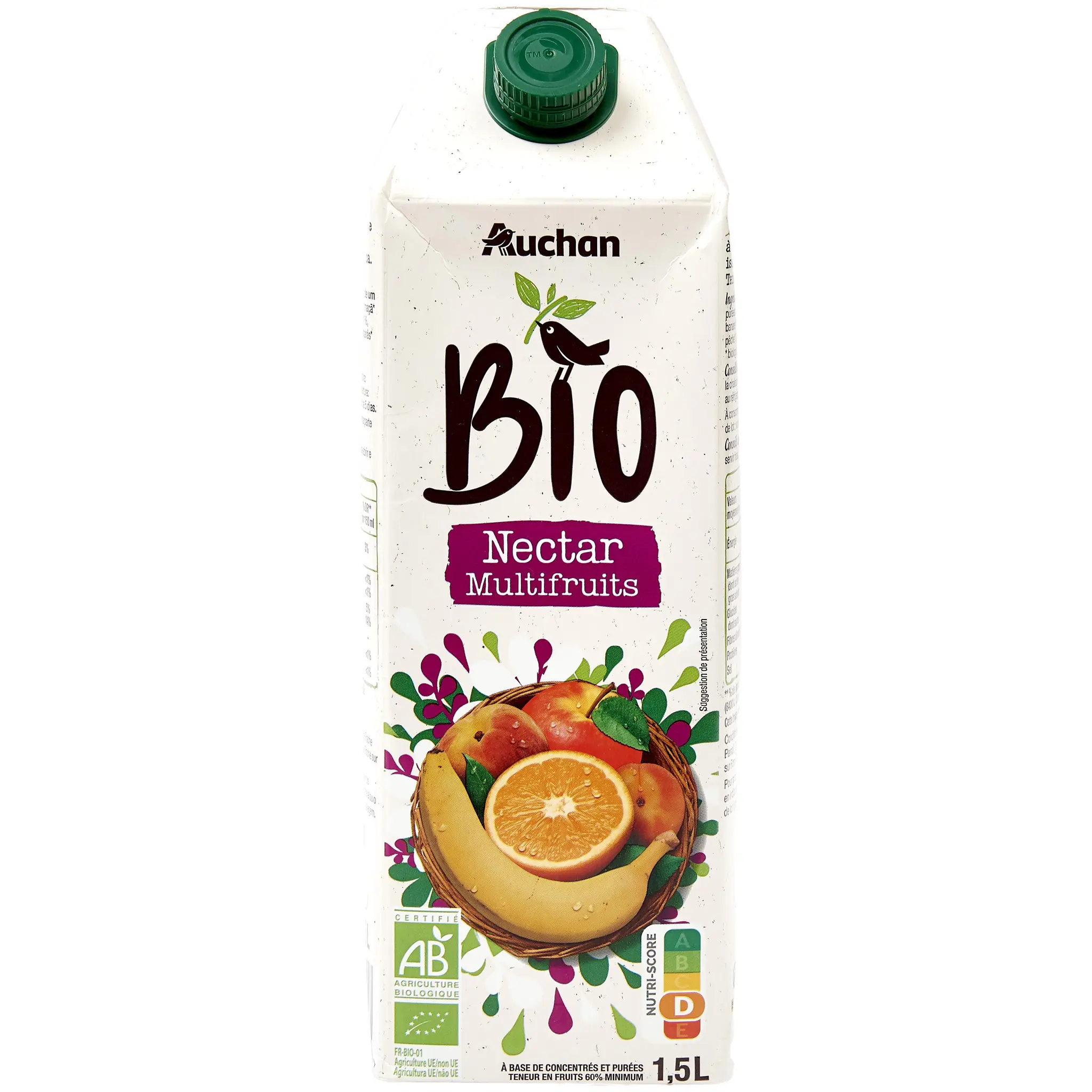 AUCHAN BIO Nectar multifruits