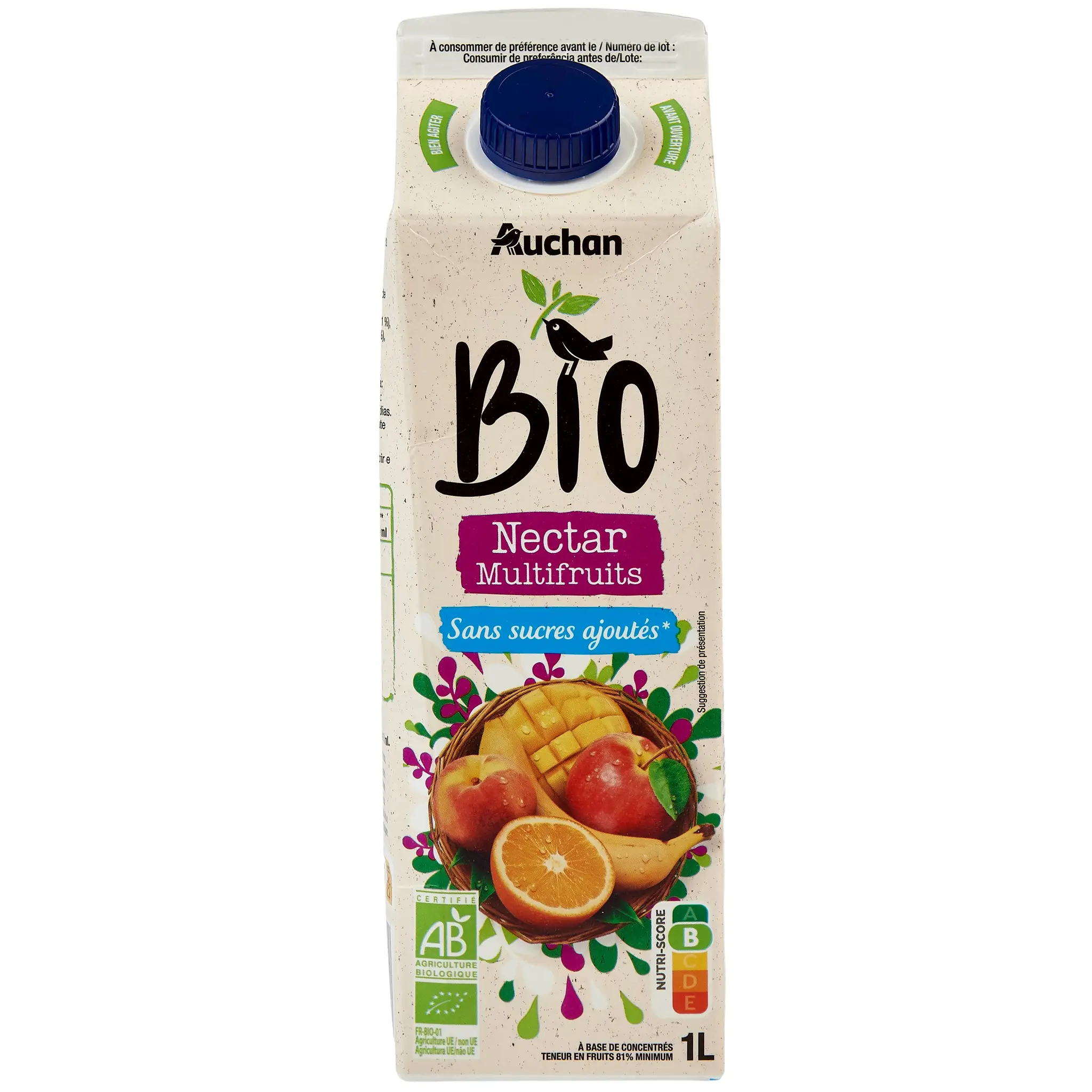 AUCHAN BIO Nectar multifruits