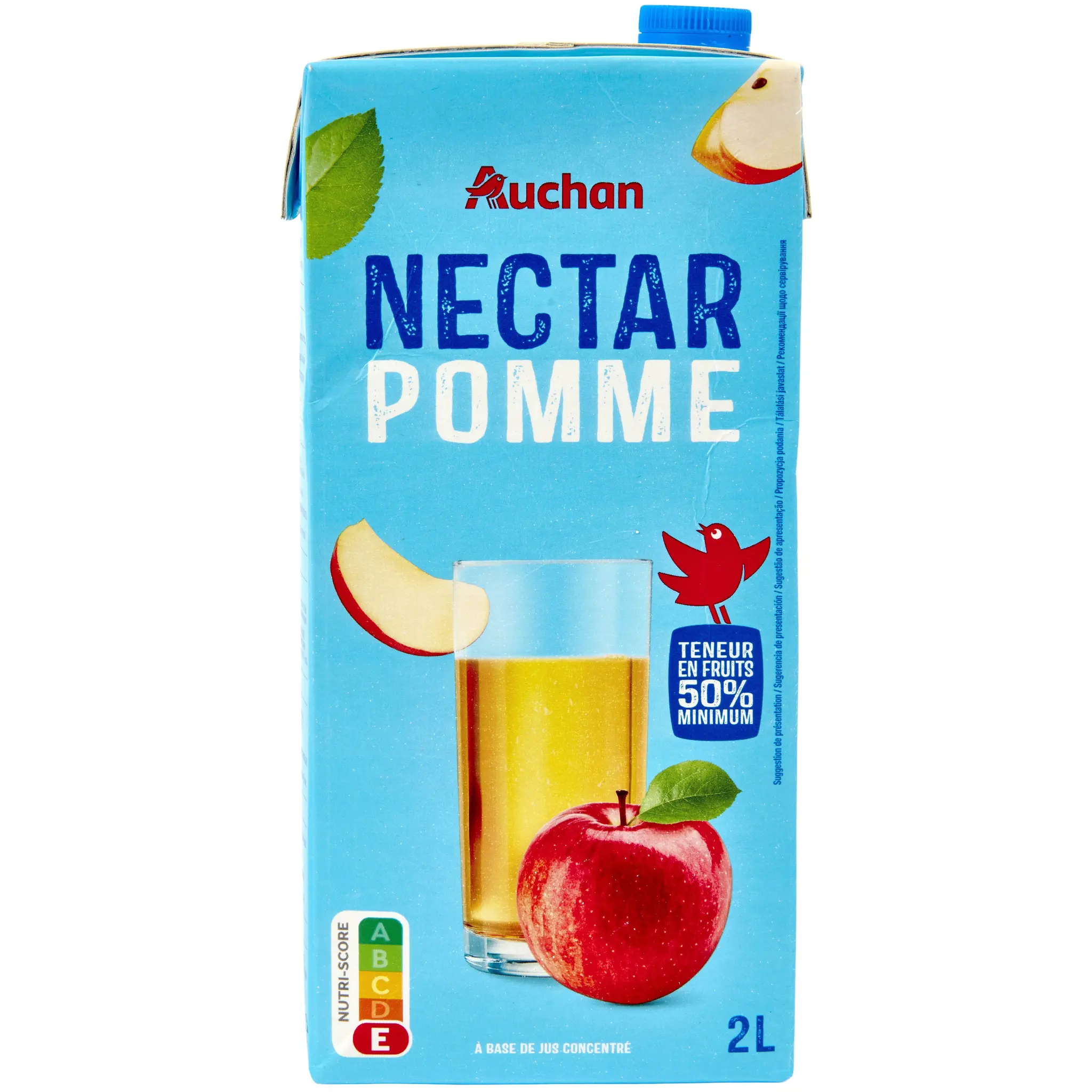 AUCHAN Nectar de pommes brique