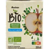 AUCHAN BIO Nectar de pomme sans sucres ajoutés en briquette bio