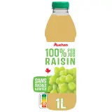 AUCHAN Pur jus de raisin blanc