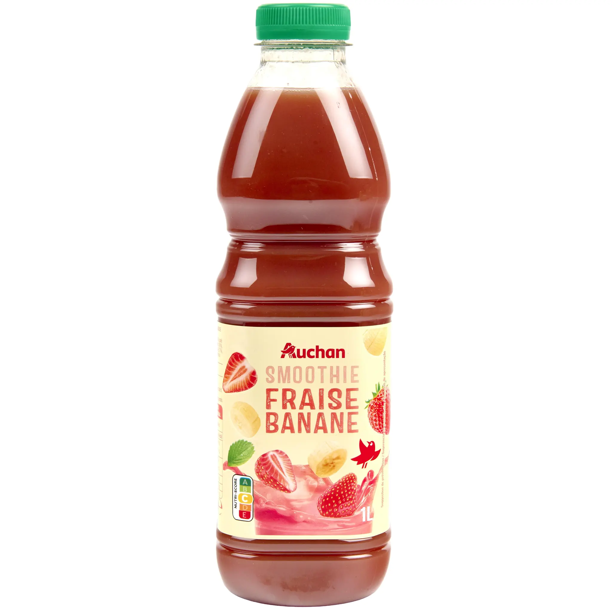 AUCHAN Smoothie fraise banane