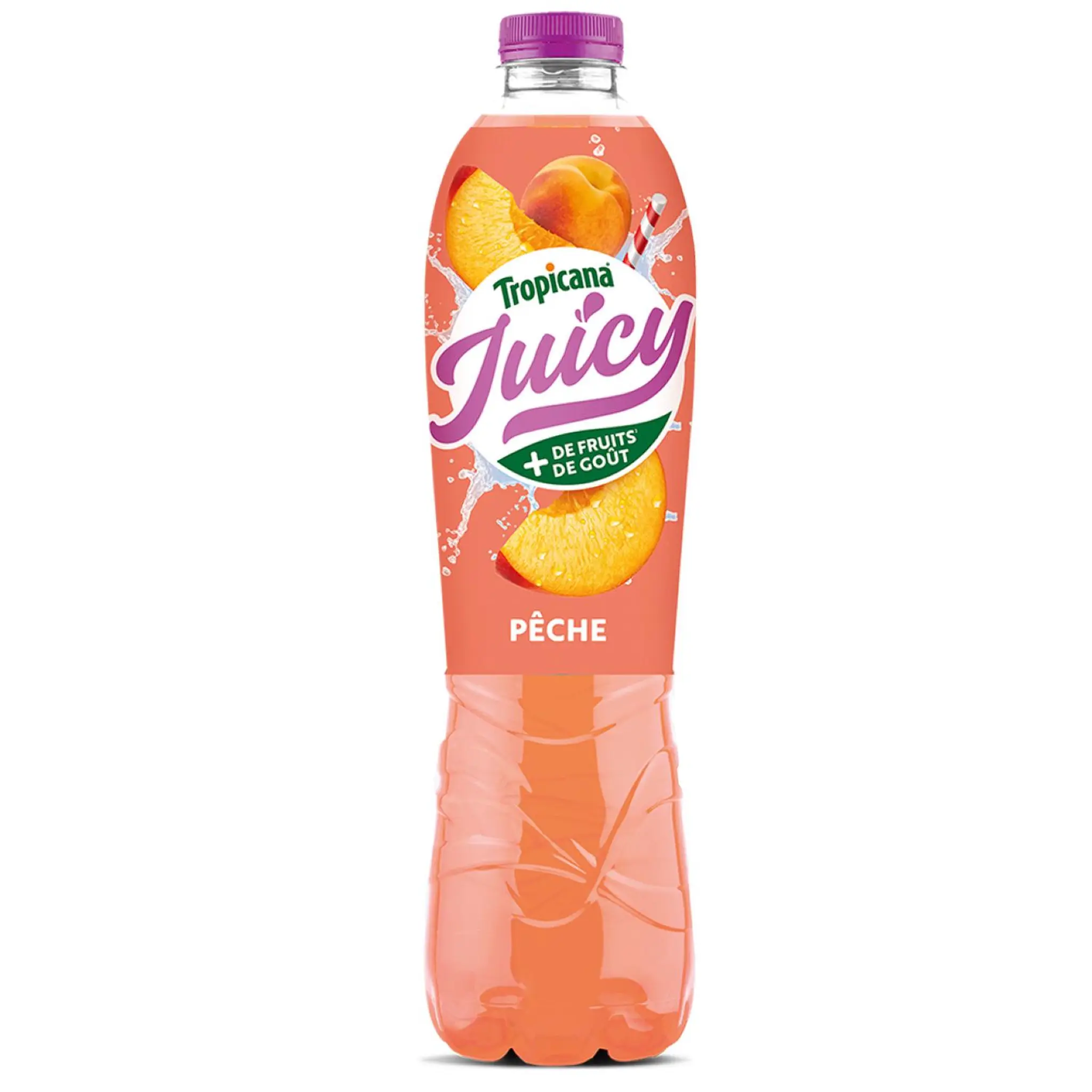 TROPICANA Juicy Boisson à l'eau de source et à la pêche