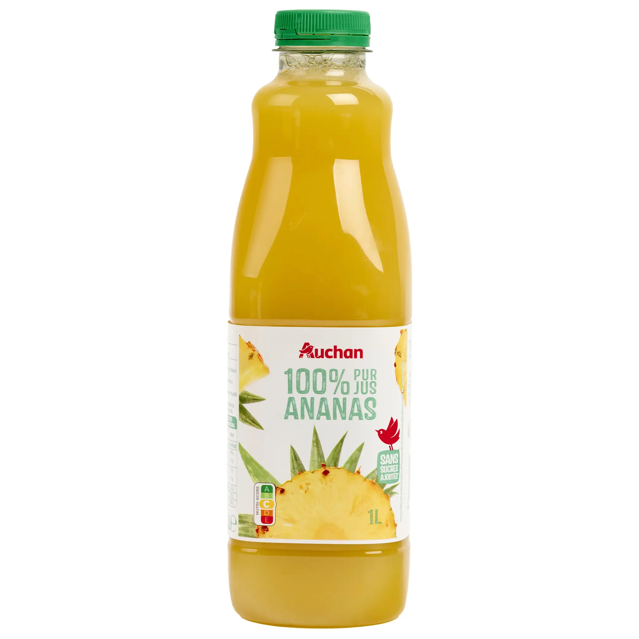 AUCHAN Pur jus d'ananas sans sucres ajoutés