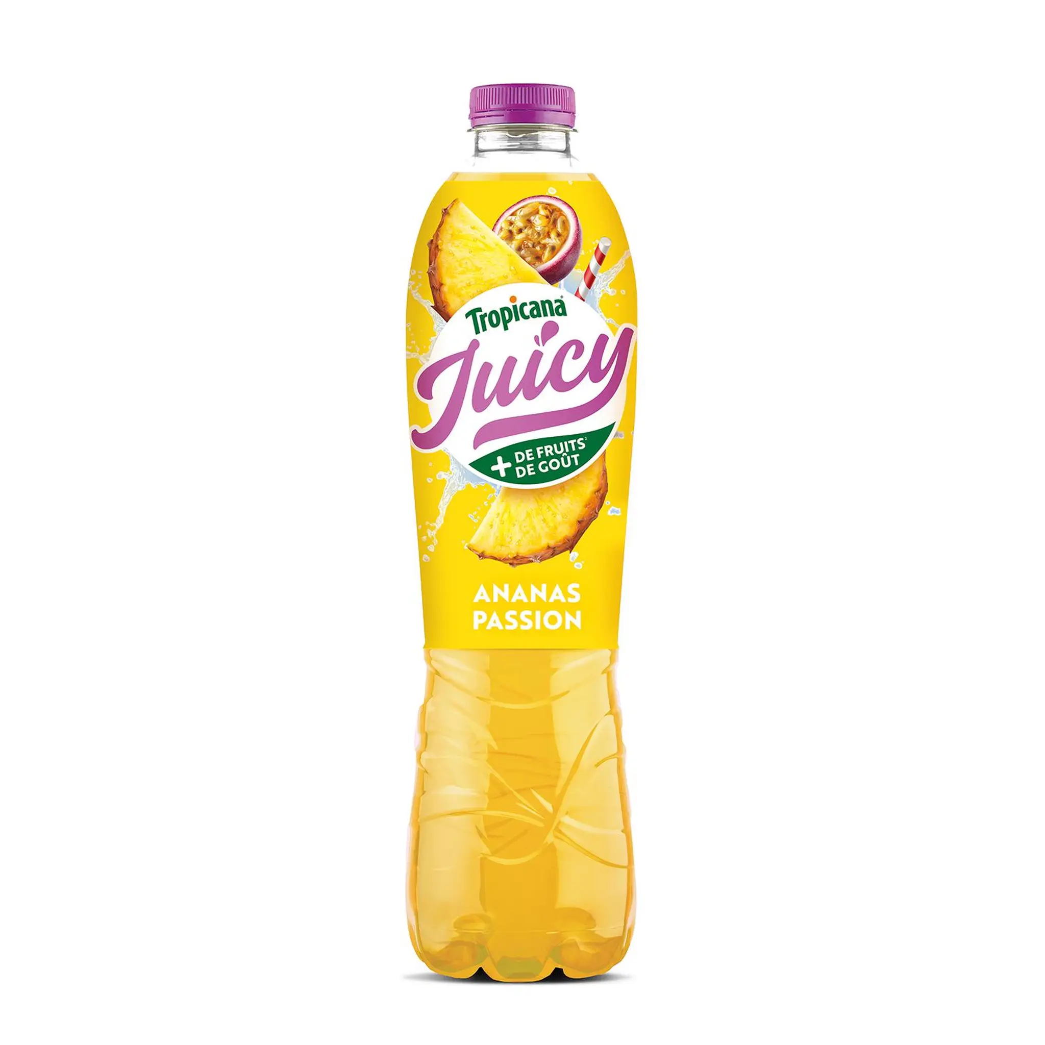 TROPICANA Juicy Jus à base de concentré d'ananas et fruit de la passion