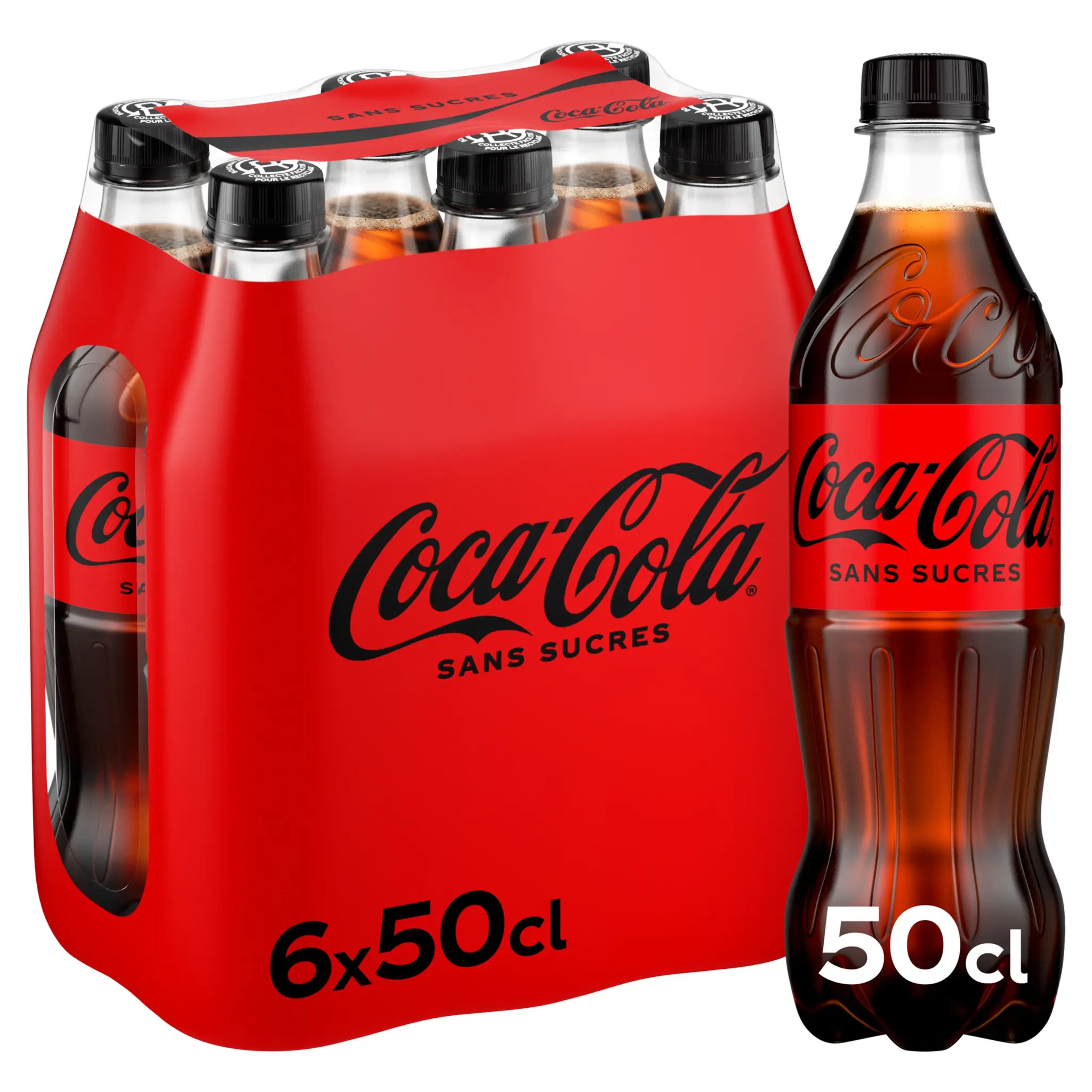 COCA-COLA Boisson gazeuse aux extraits végétaux sans sucres bouteilles
