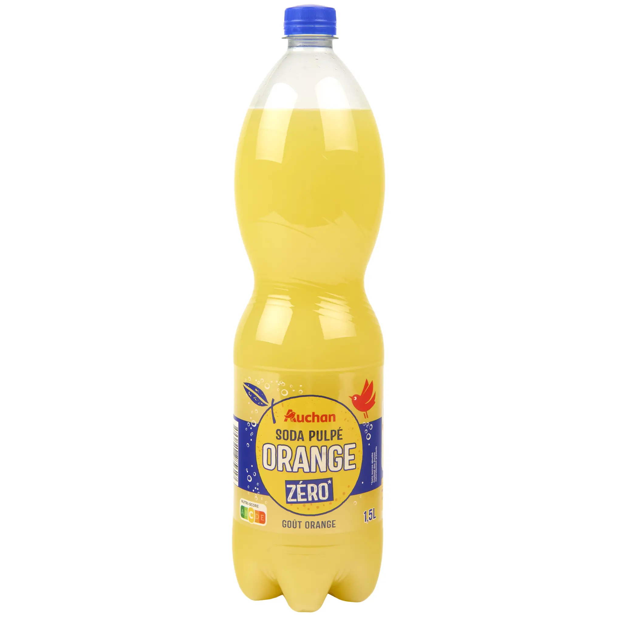 AUCHAN Boisson pulpée à l'orange zéro