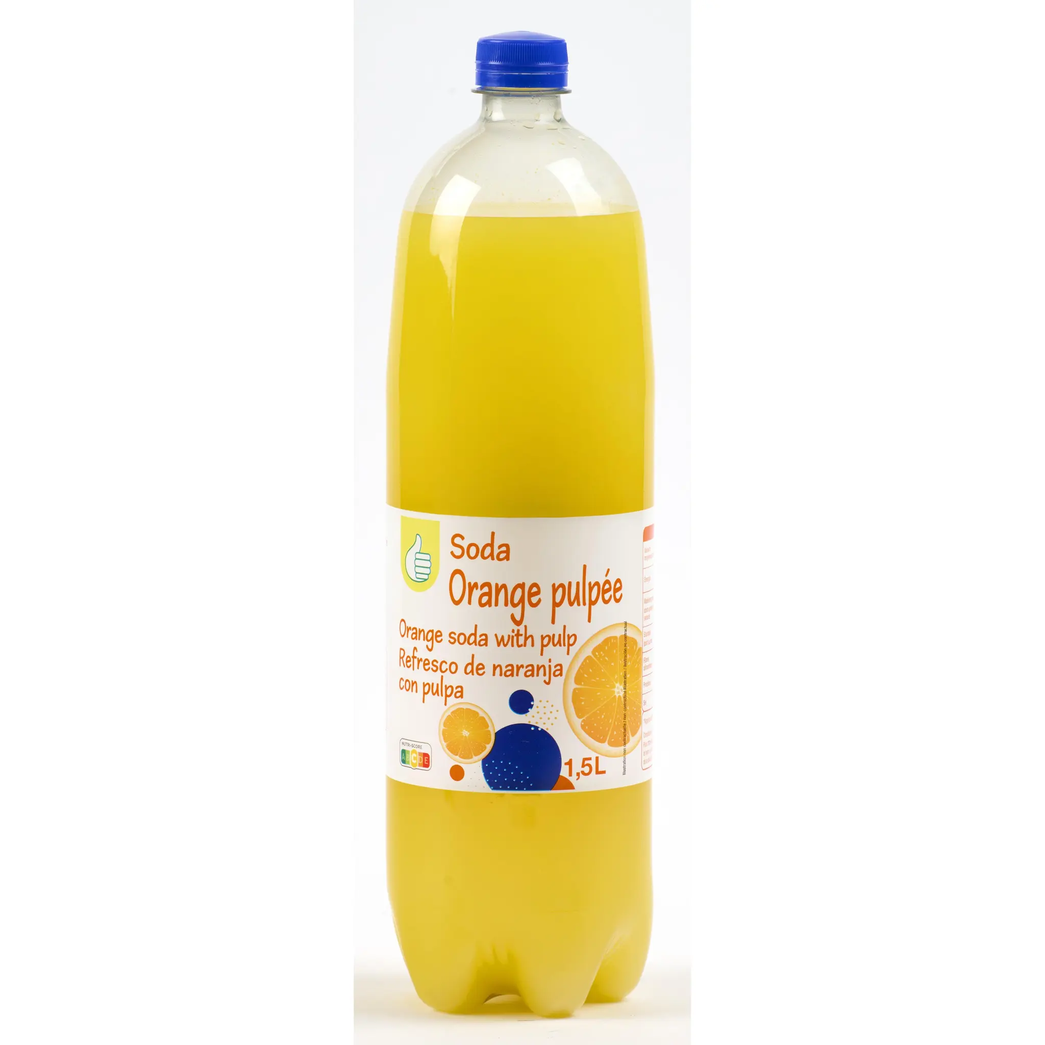 POUCE Boisson gazeuse à l'orange avec pulpe