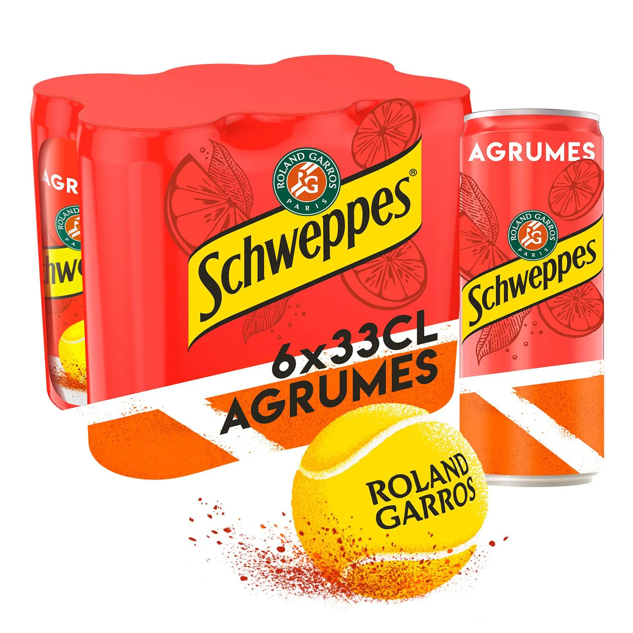 SCHWEPPES Boisson gazeuse saveur Agrumes boîtes slim