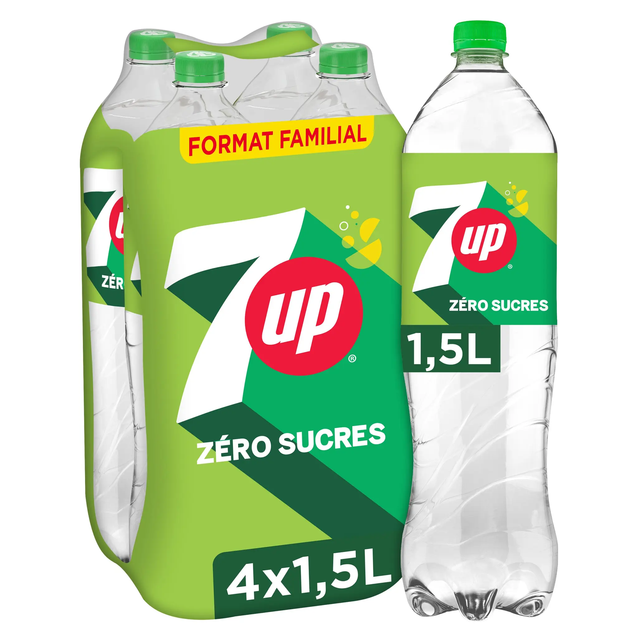 7UP Boisson gazeuse aux extraits de citron sans sucres