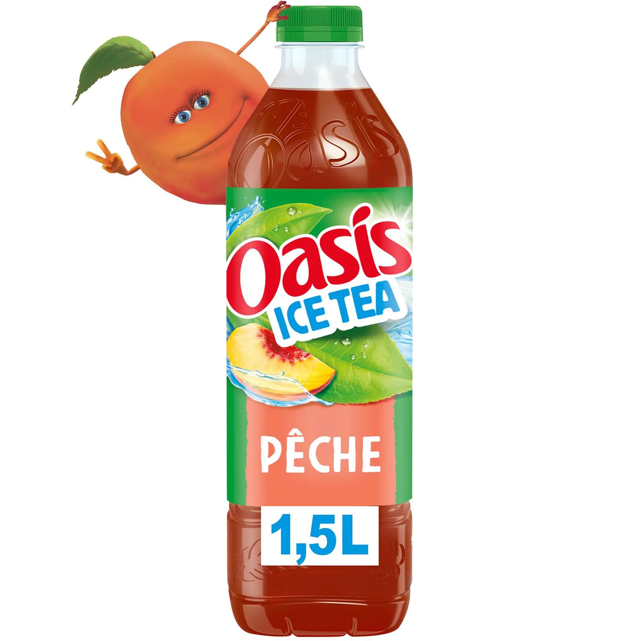 OASIS Ice Tea Boisson aux fruits et thé glacé saveur pêche