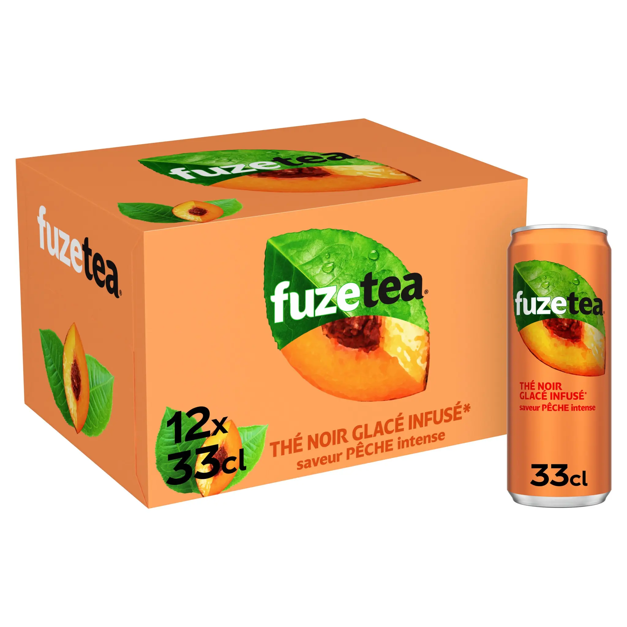 FUZE TEA Thé glacé saveur pêche boîtes