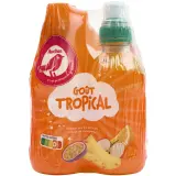 AUCHAN Boisson au jus de fruits goût tropical bouteilles bouchon sport
