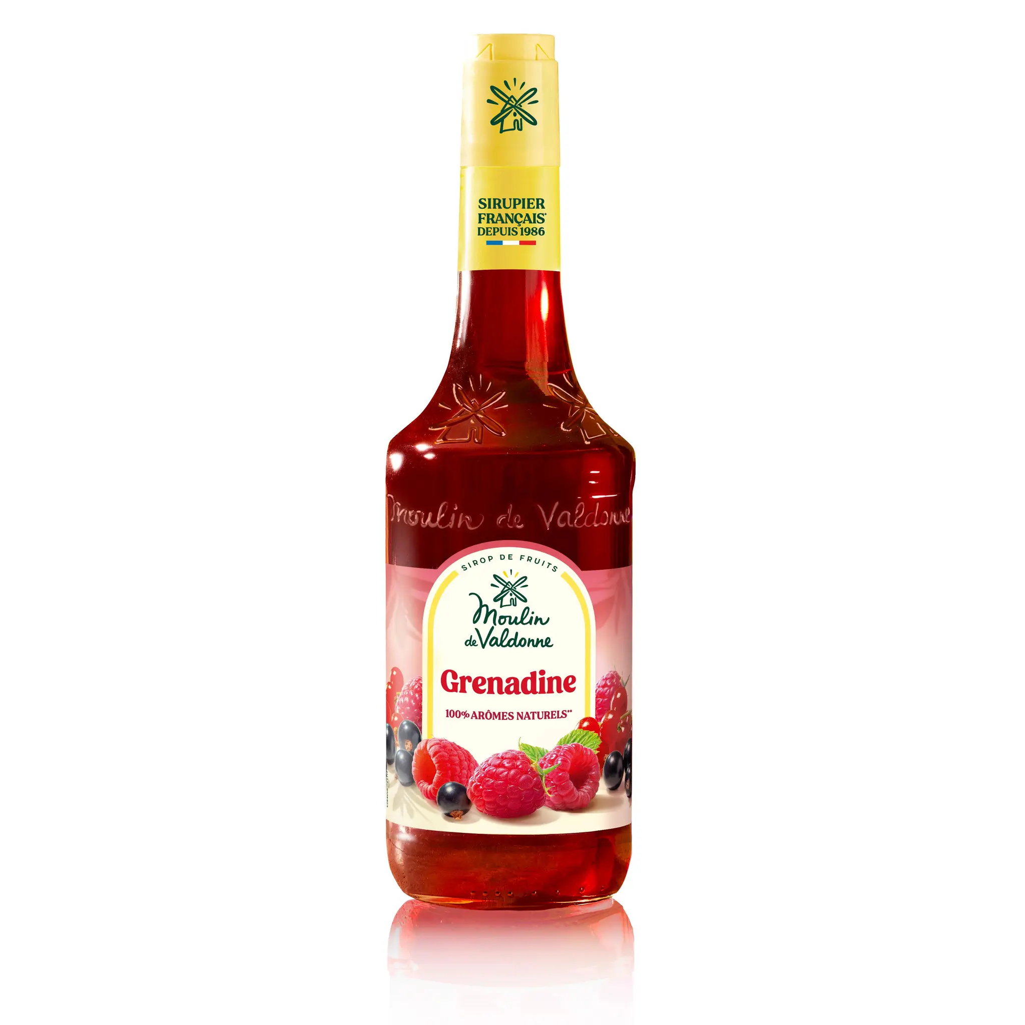 MOULIN DE VALDONNE Sirop de grenadine bouteille verre