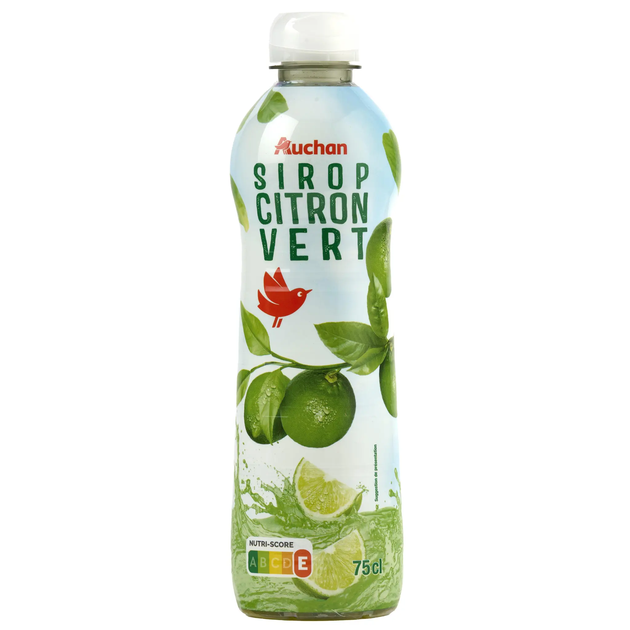 AUCHAN Sirop de citron vert bidon plastique