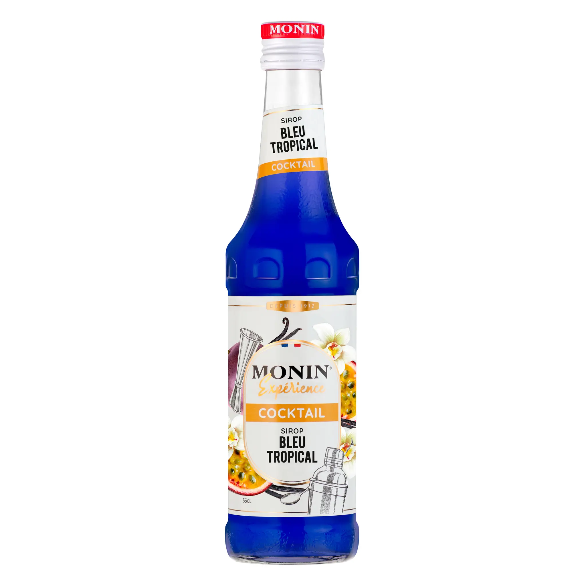 MONIN Expérience Sirop bleu tropical pour cocktail