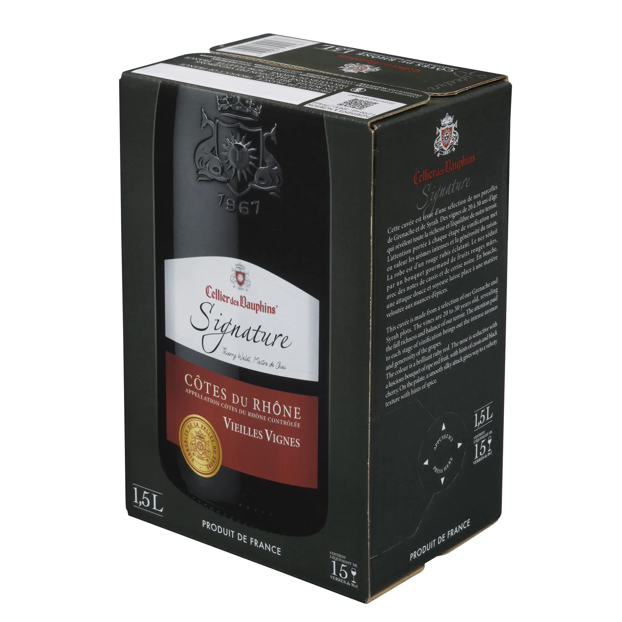 AOP Côtes du Rhône Cellier des Dauphins rouge