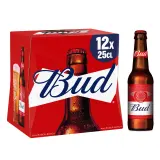 BUD Bière blonde légère américaine 5% pack bouteilles
