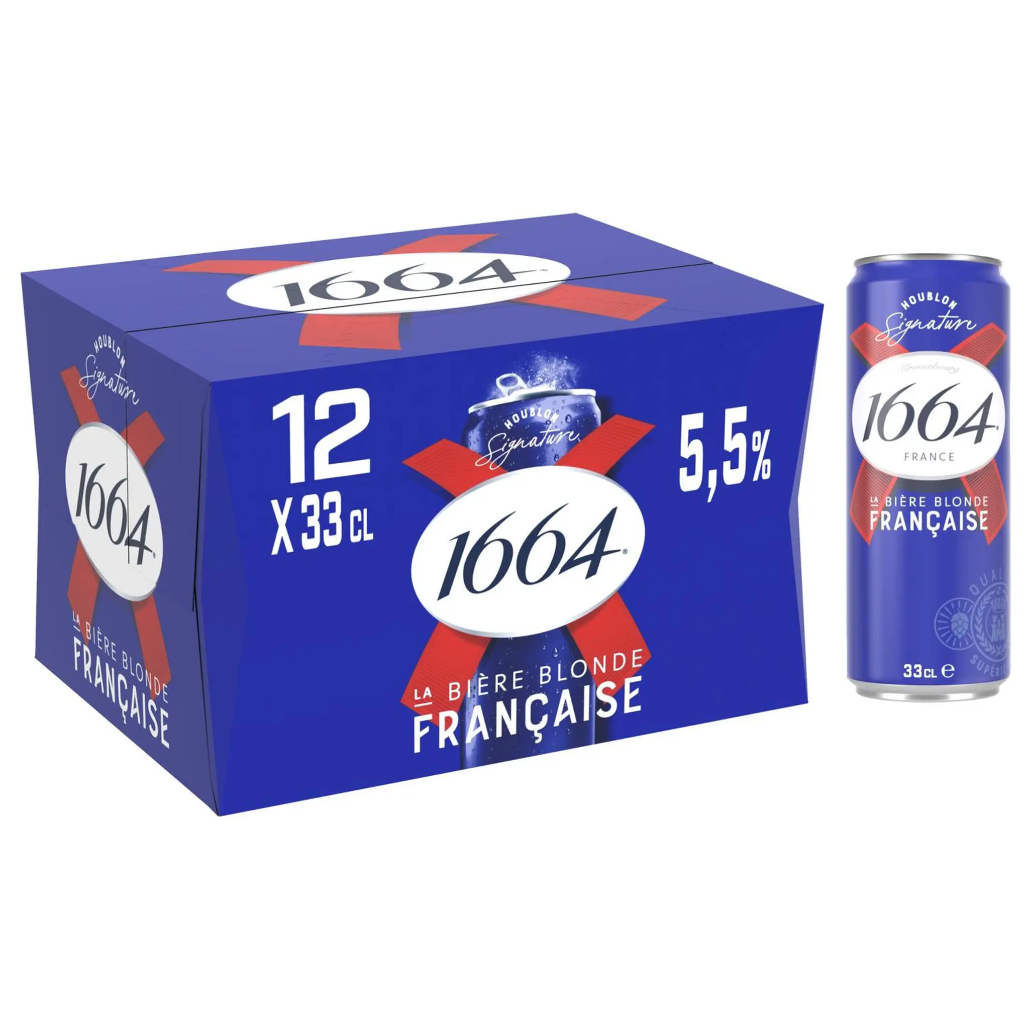1664 Bière blonde 5.5% boîtes
