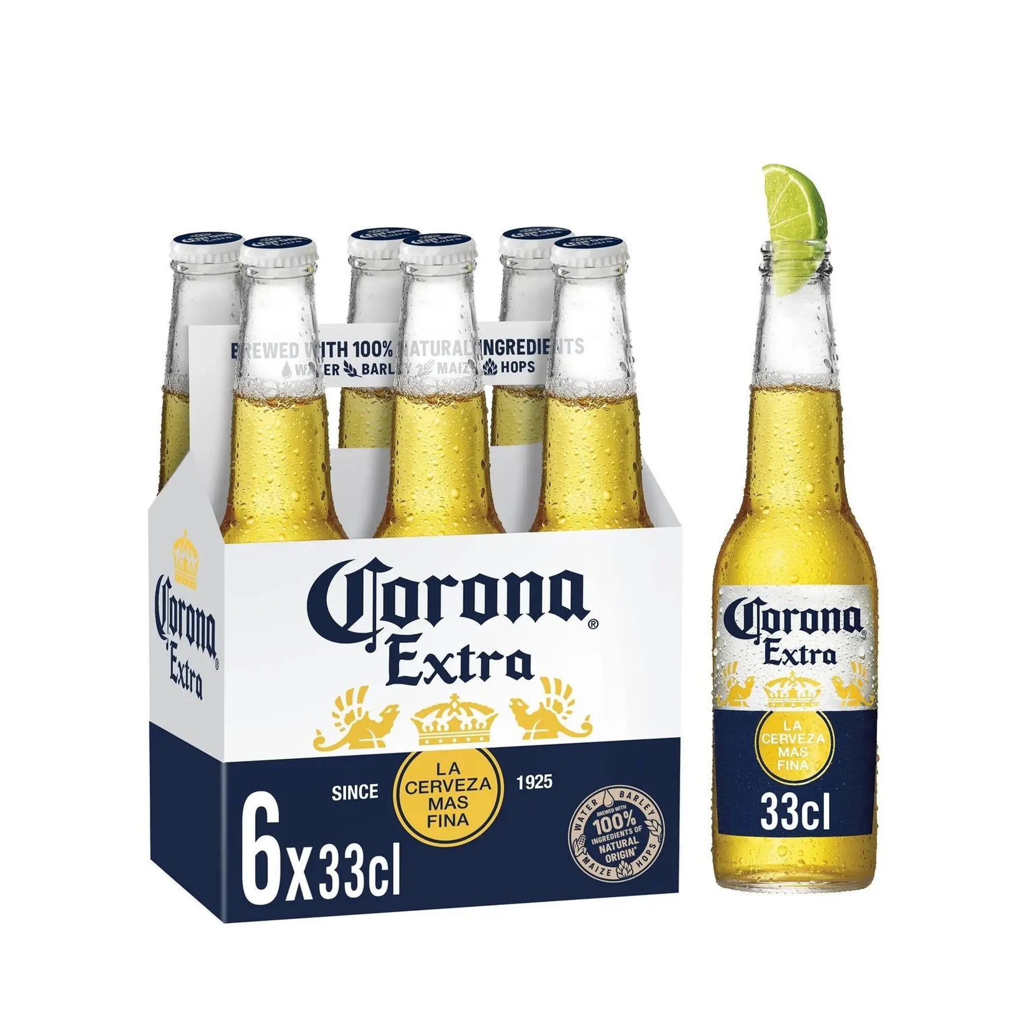 CORONA Bière blonde légère extra 4.5% pack bouteilles