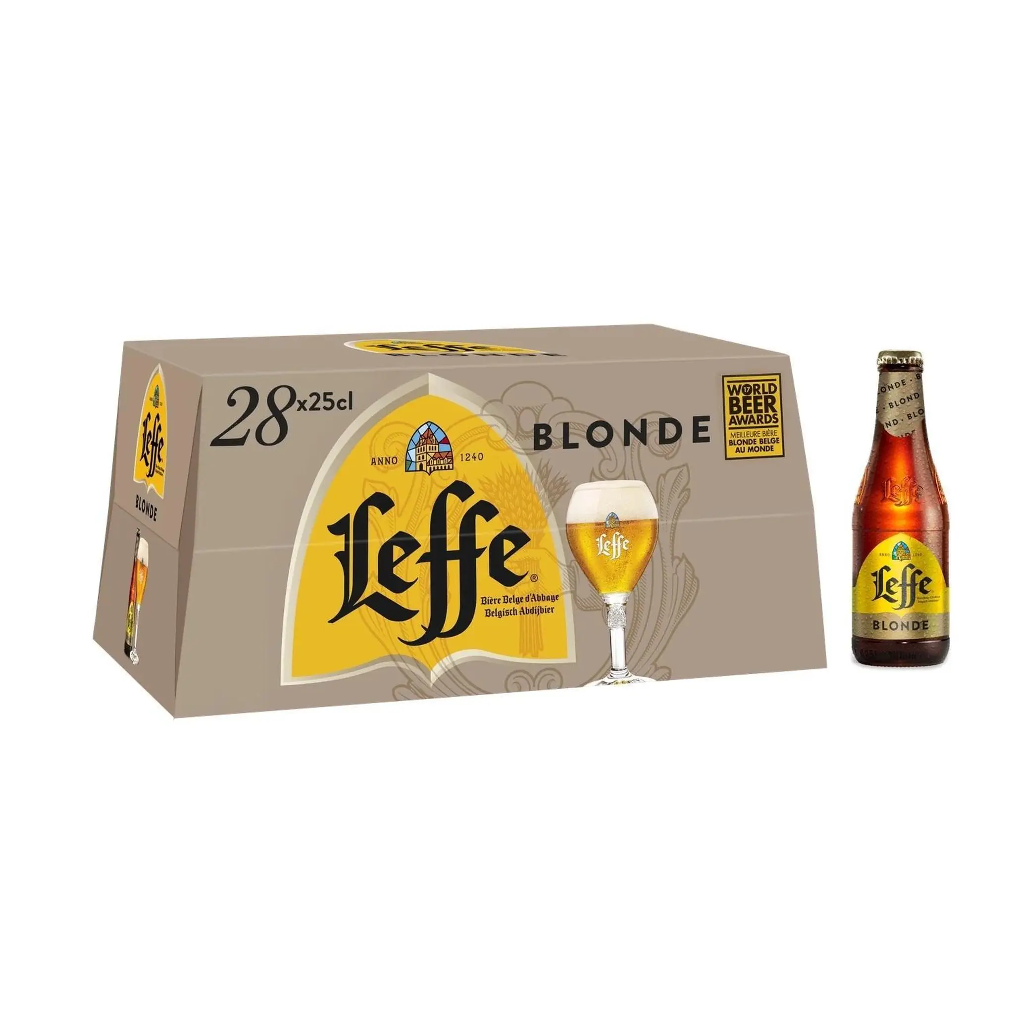LEFFE Bière blonde 6.6% pack bouteilles