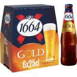 1664 Bière blonde gold 6,1% pack bouteilles