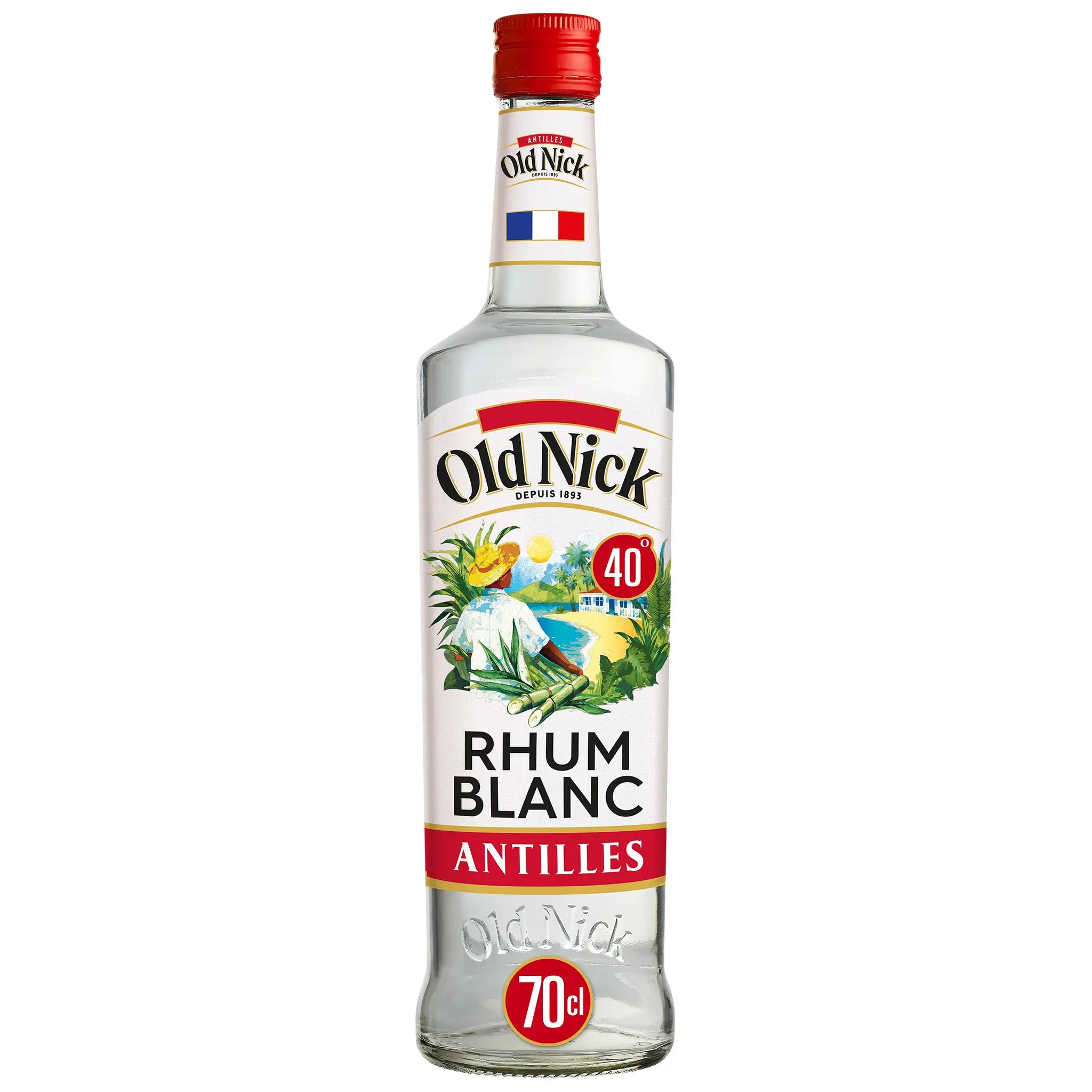 OLD NICK Rhum blanc traditionnel 40%