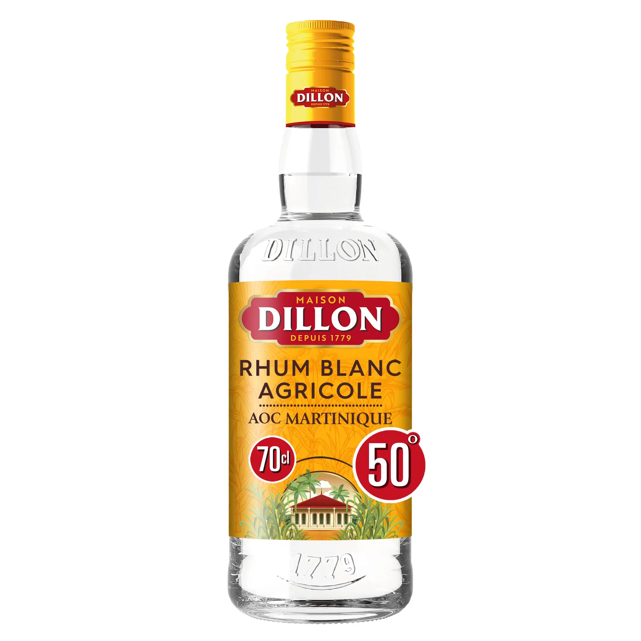 DILLON Rhum blanc agricole Martinique 50%