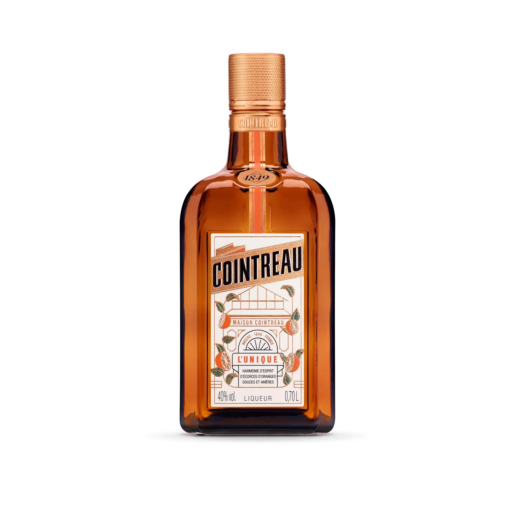 COINTREAU Liqueur triple sec à base d'écorces d'orange 40%
