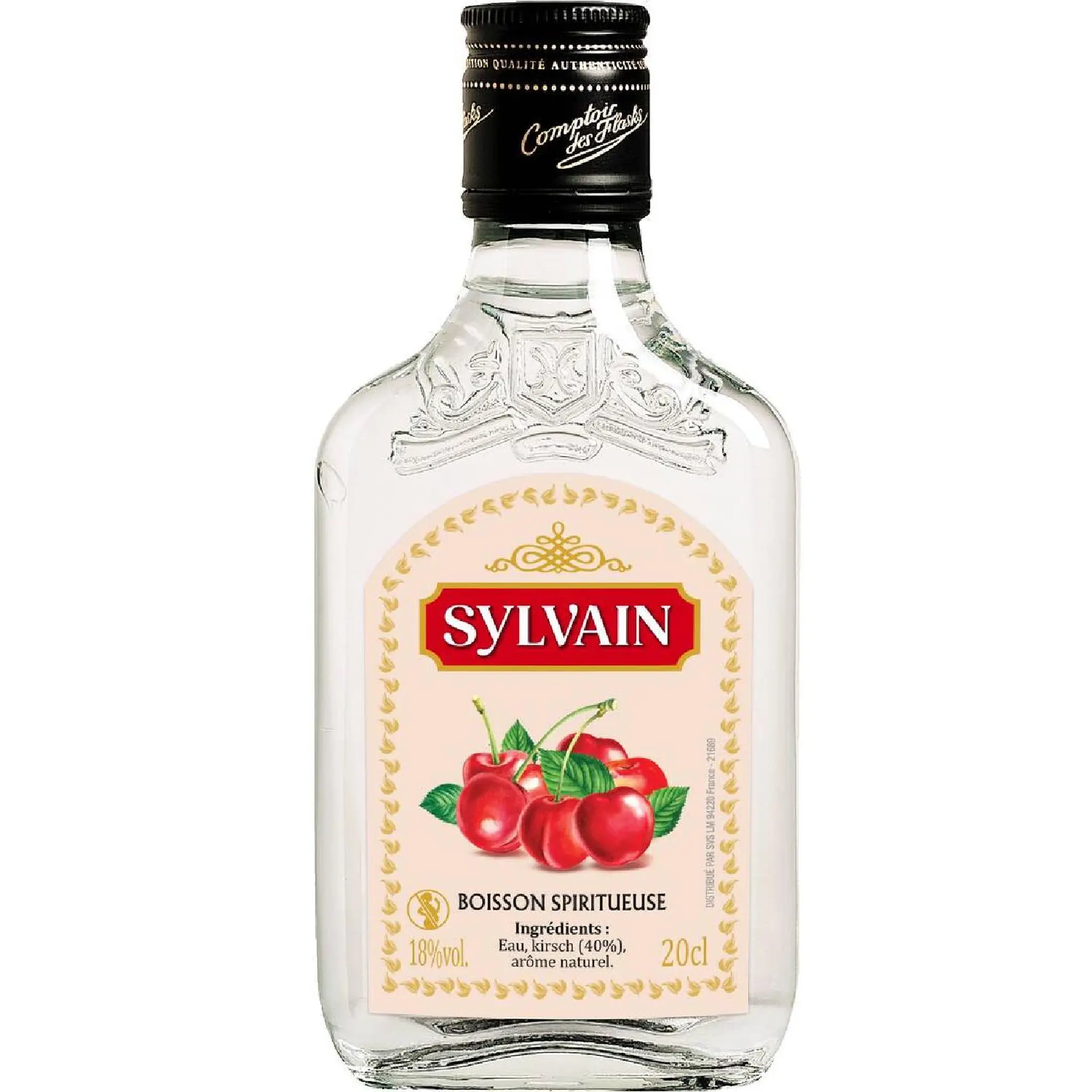 SYLVAIN Spiritueux au kirsch flasque 18%