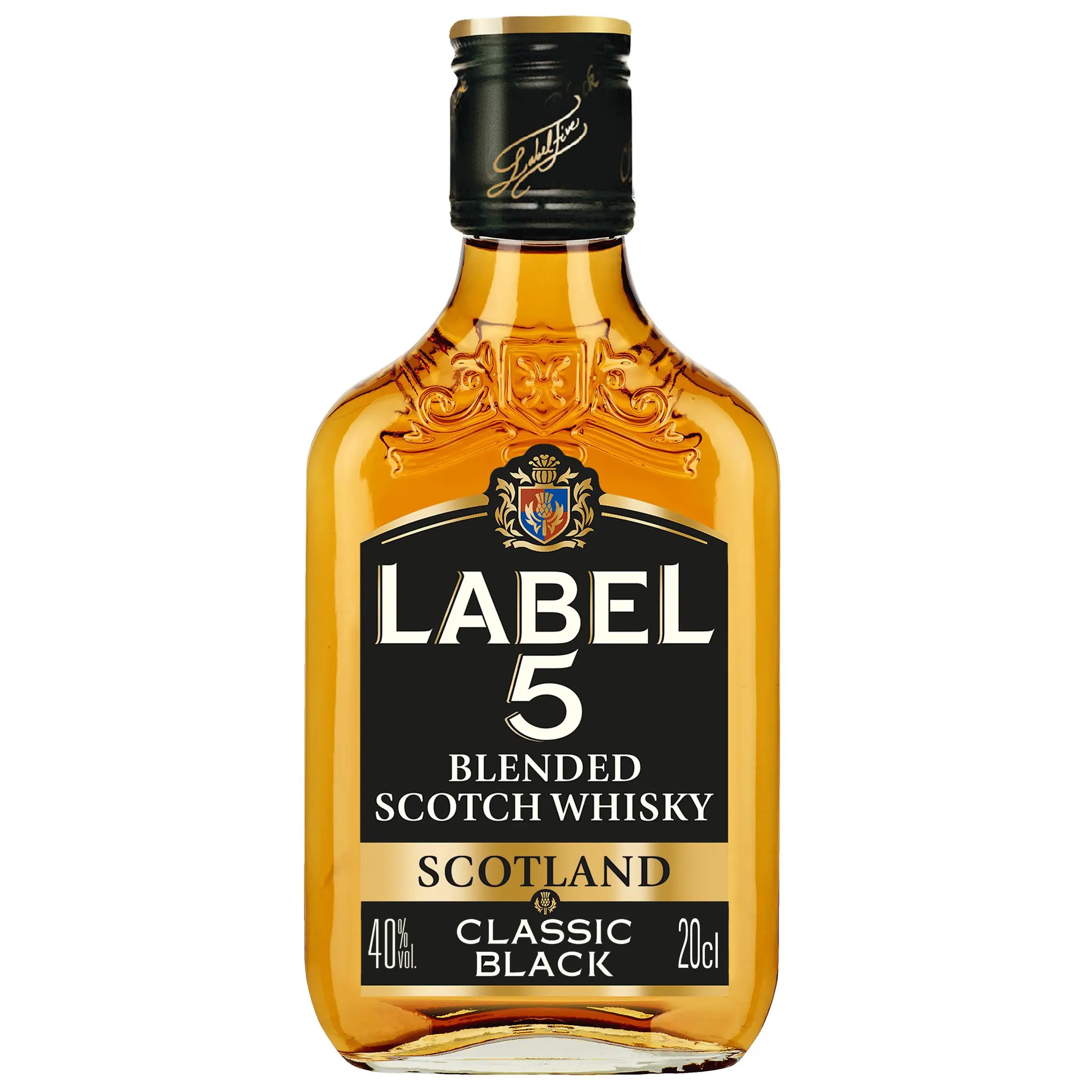 LABEL 5 Scotch whisky blended classic black flask 40%