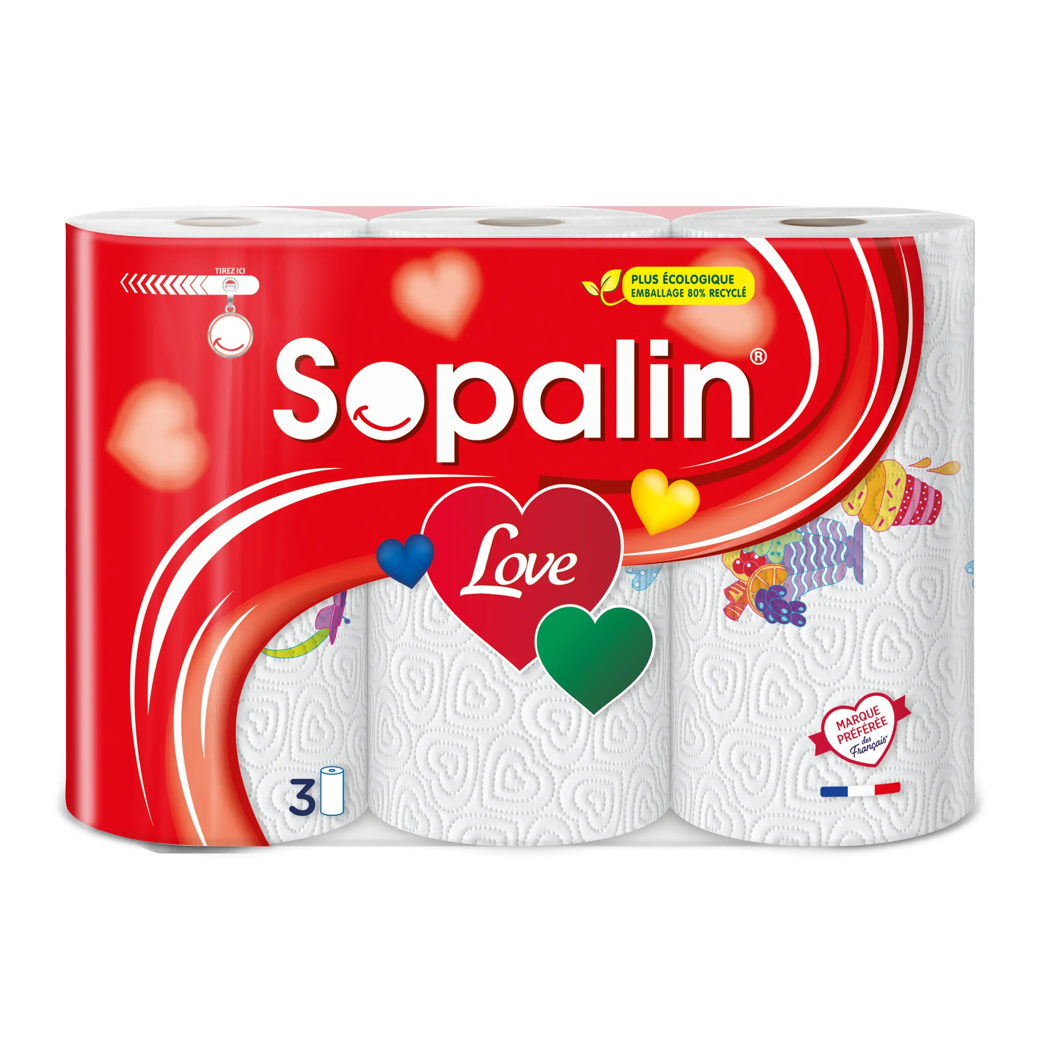 SOPALIN Essuie-tout décoré love