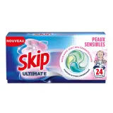 SKIP Lessive Capsules Ultimate 4en1 Peaux sensibles