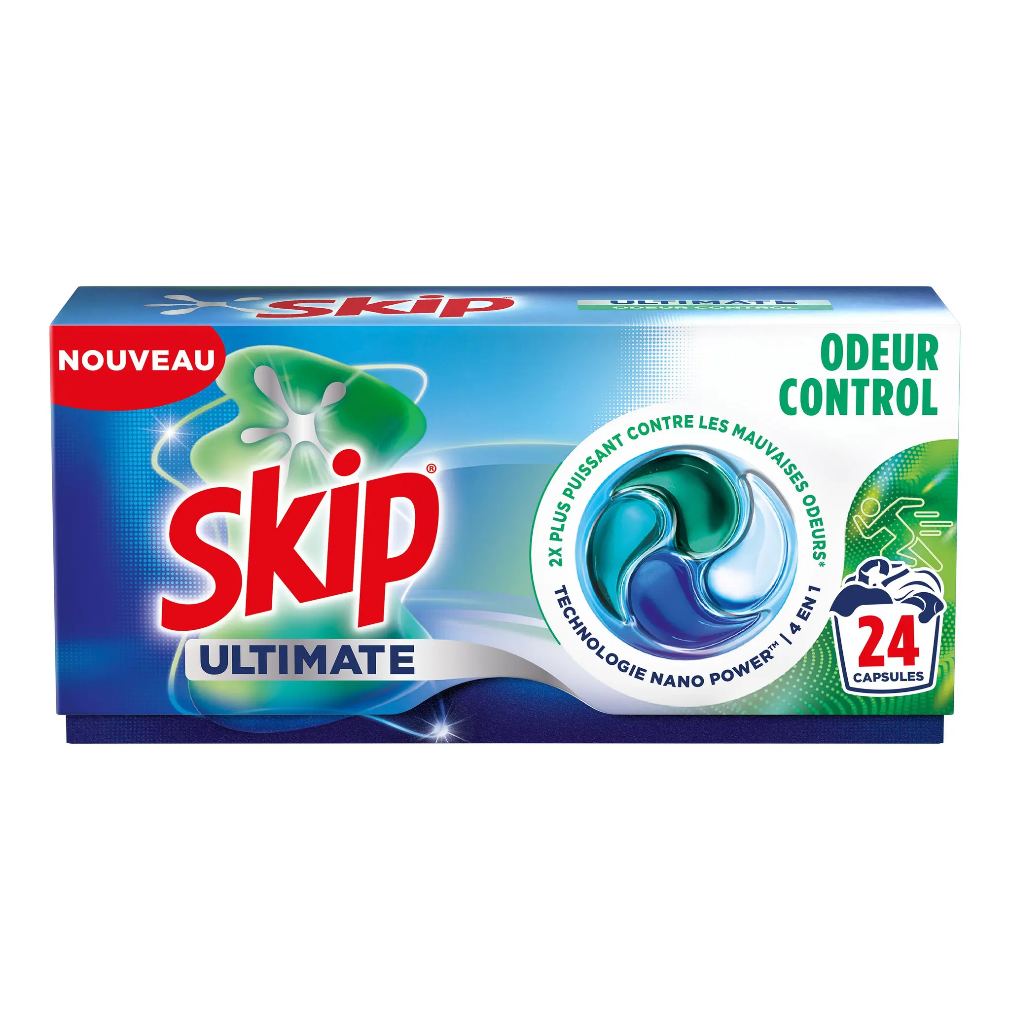 SKIP Lessive Capsules Ultimate 4en1 Odeur control