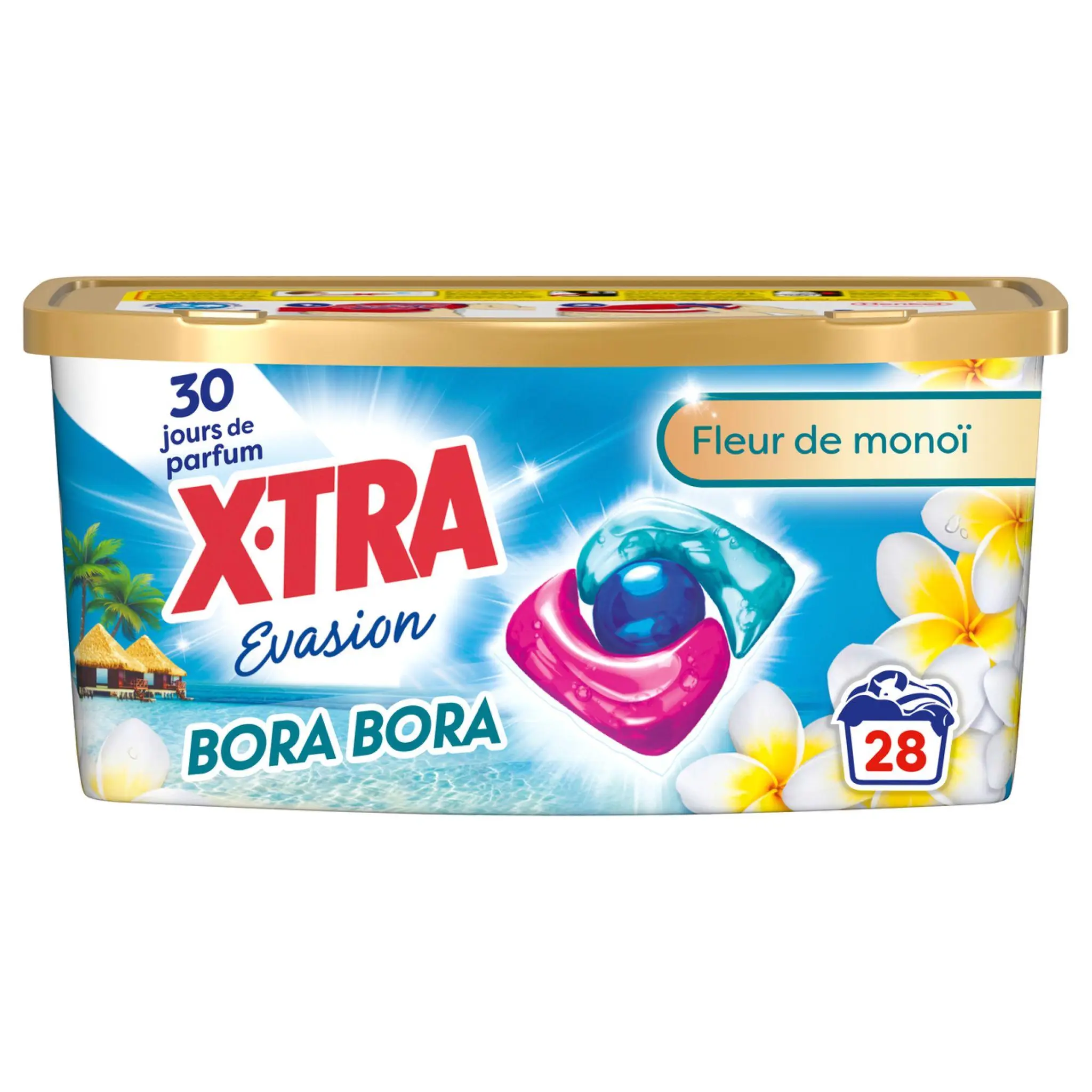 X-TRA Lessive capsules parfum bora bora