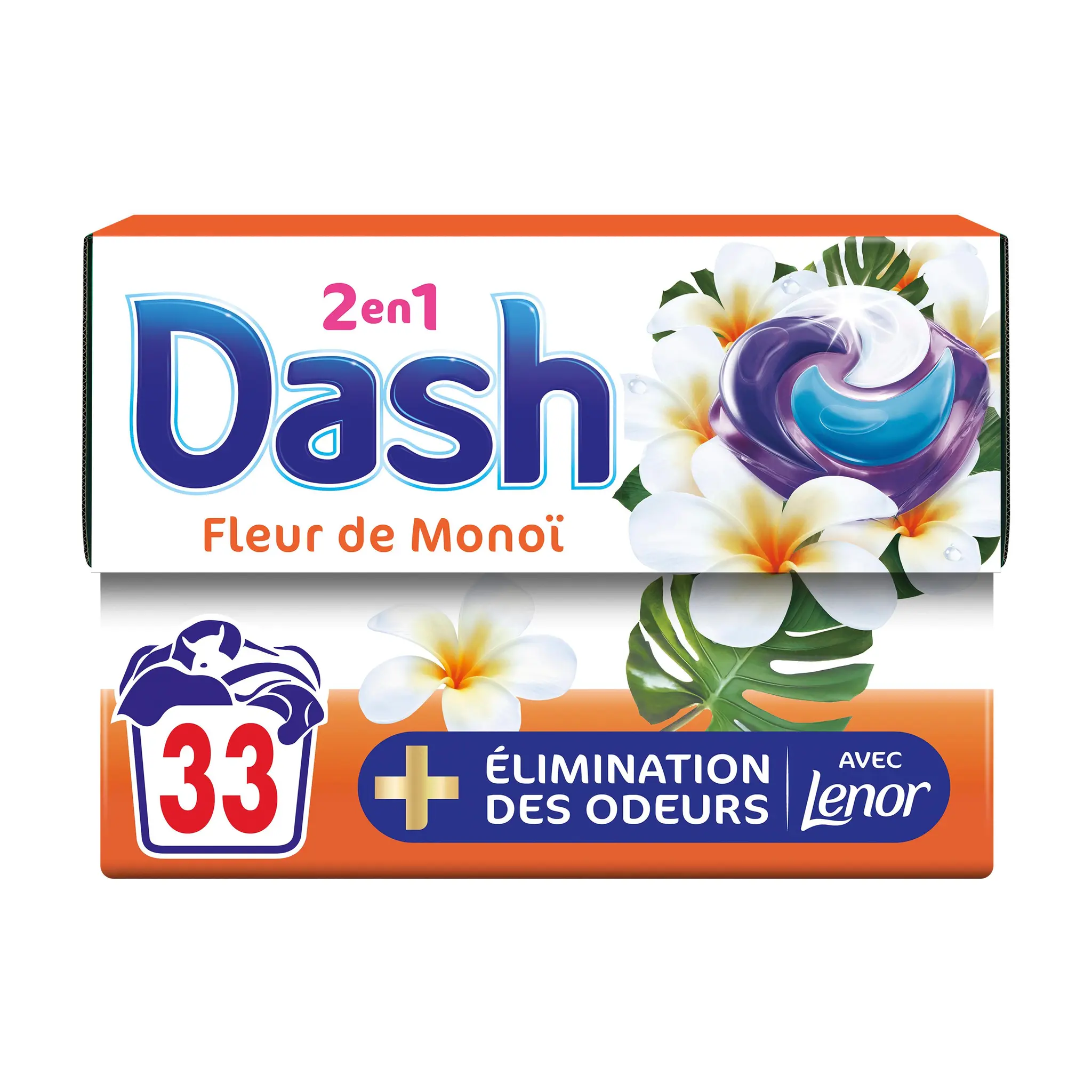 DASH All-in-1 Pods détergent fleur de monoi