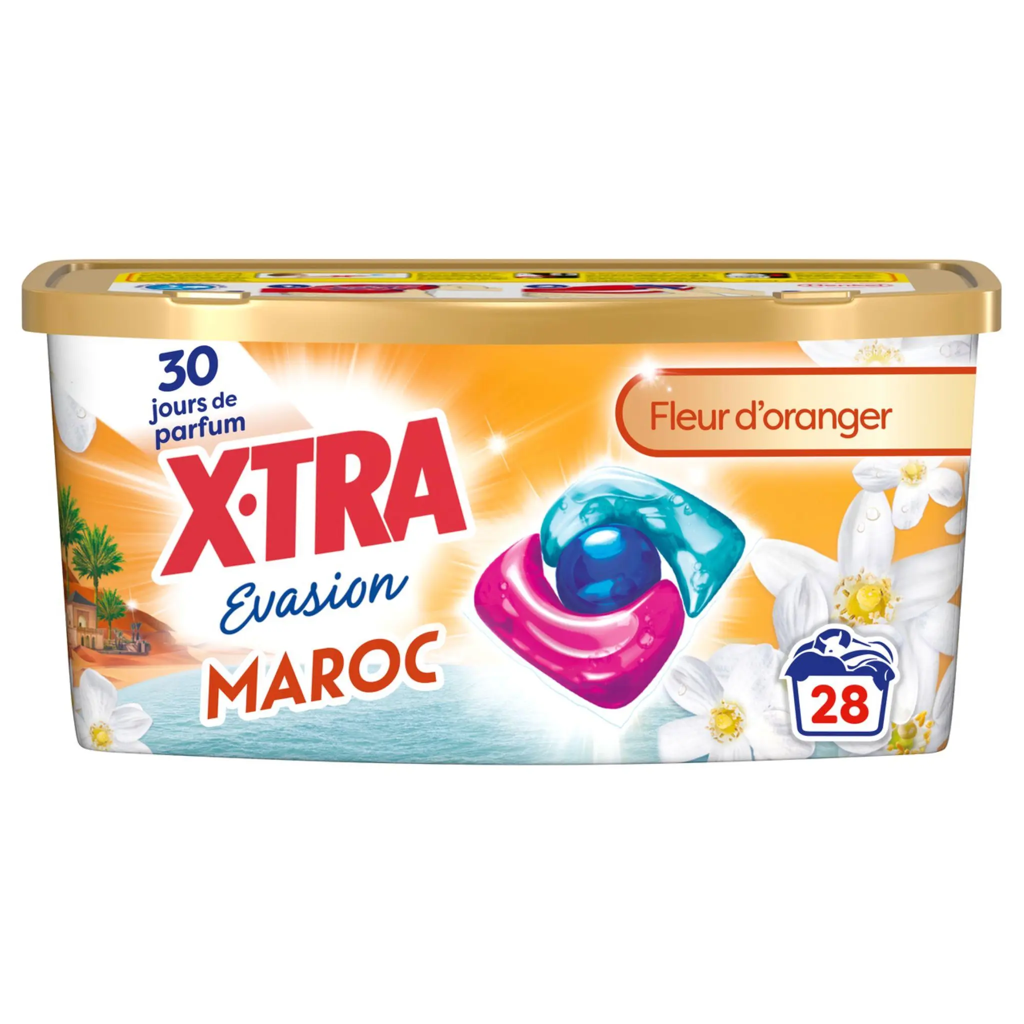 X-TRA Lessive capsules evasion maroc