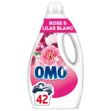 OMO Lessive liquide rose et lilas blanc