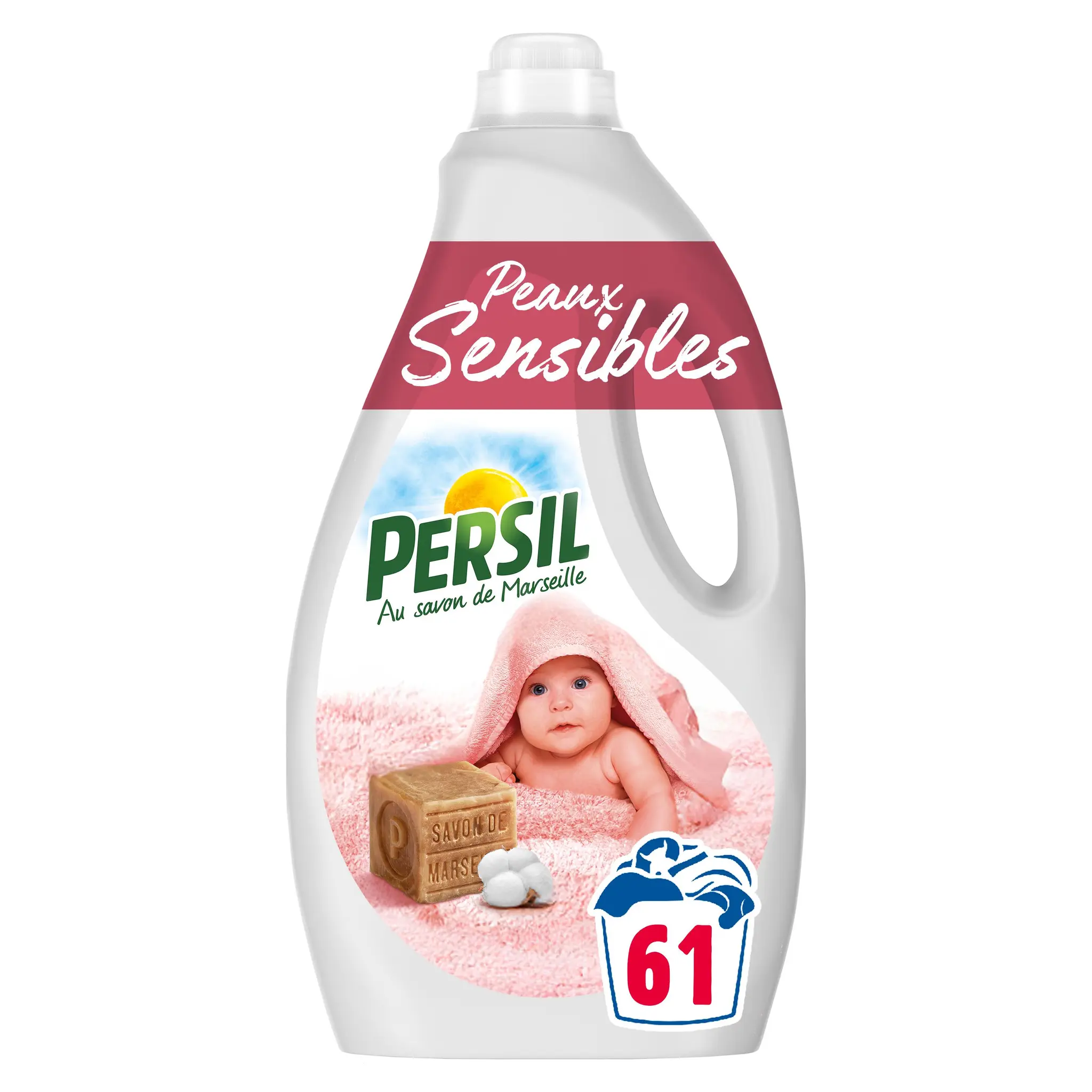 PERSIL Lessive liquide pour peaux sensibles au savon de Marseille